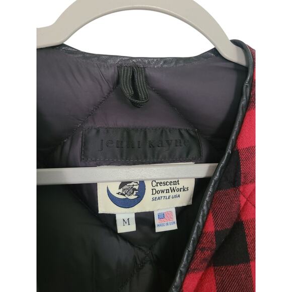 Jenni Kayne x Crescent Down Works Buffalo Check Plaid Flannel Jacket Red Size M - Picture 4 of 10